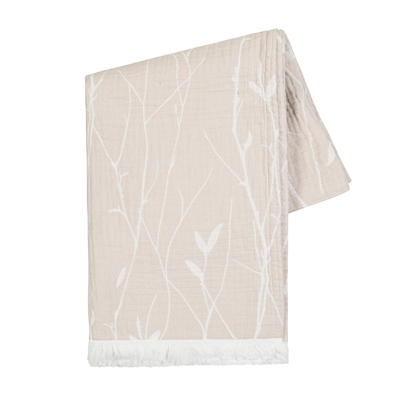 Lands Downunder Willow Cotton Reversible Throw In Neutral
