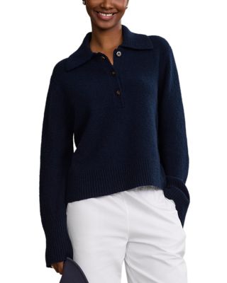 Stevie Cashmere Blend Polo Sweater