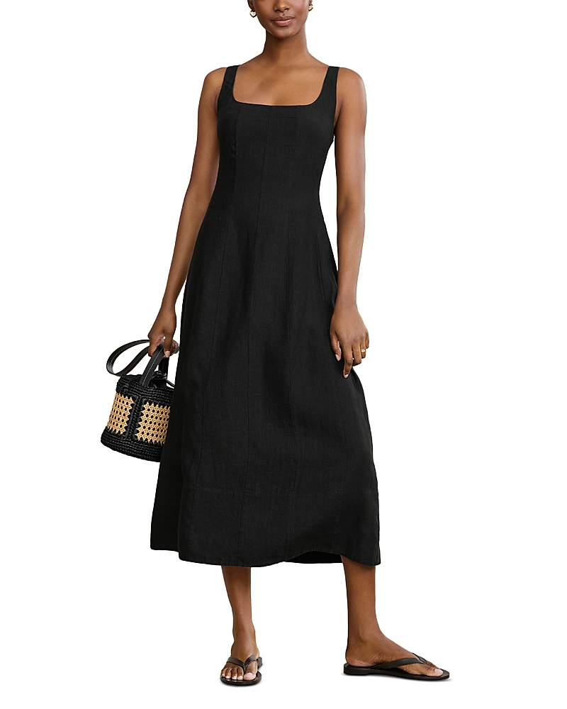 Jenni Kayne Kinney Linen Dress In Black