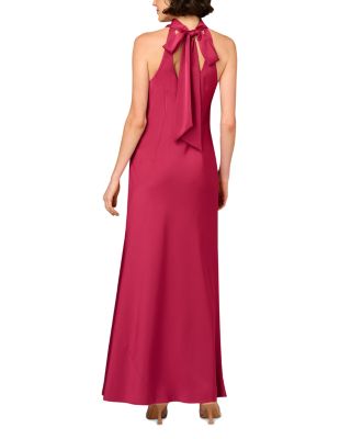 Crepe Back Satin Long Dress