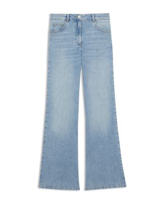 Bonnie Mid Rise Flare Jeans in Light Blue