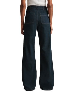 Sakura High Rise Flare Jeans in Dark Blue
