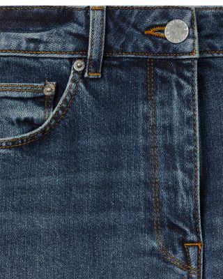 Selin Mid Rise Straight Jeans in Mid Blue