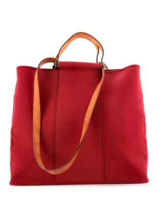 Pre-Owned HERMÈS - 39 Cabag Elan Toile and Leather
