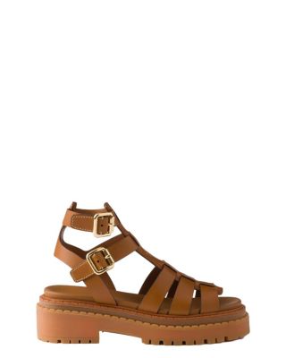 Women's Leather Sandals with Ankle Straps