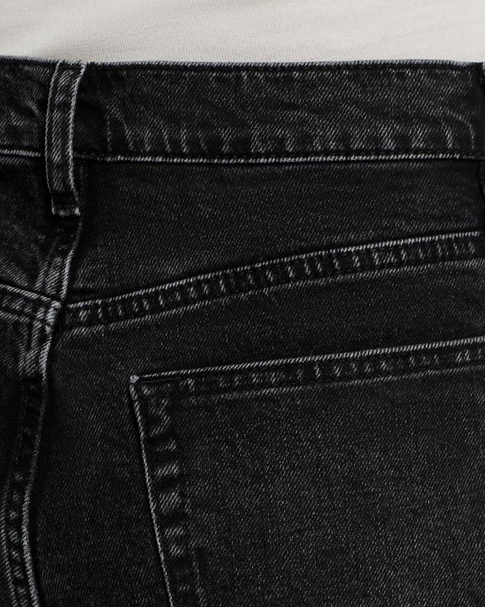 The Borrowed High Rise Ankle Slim Straight Jeans Deco