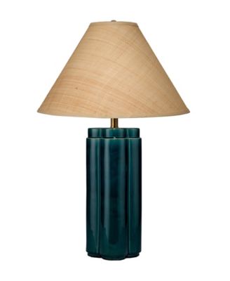 Jamie Young - Allister Ceramic Table Lamp with Raffia Shade