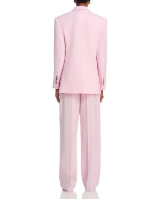 WARDROBE.NYC Double Breasted Blazer, Backless Halter Top & Low Rise Trousers