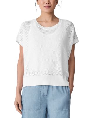 Linen & Cotton Crewneck Boxy Top