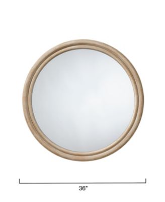  Riley Wood Round Wall Mirror