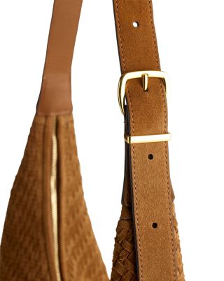 Essential Curve Suede Shoulder Bag