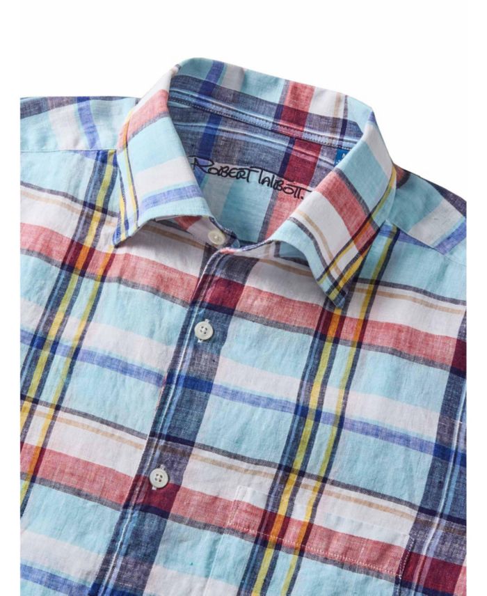 Morgan Plaid Linen Short Sleeve Shirt