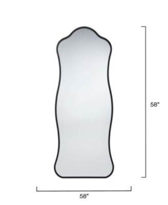 Aurora Wavy Iron Floor Mirror