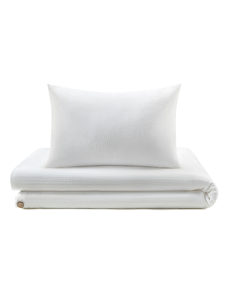 Domani Home Gauze Crib / Toddler Bed Duvet Cover In White