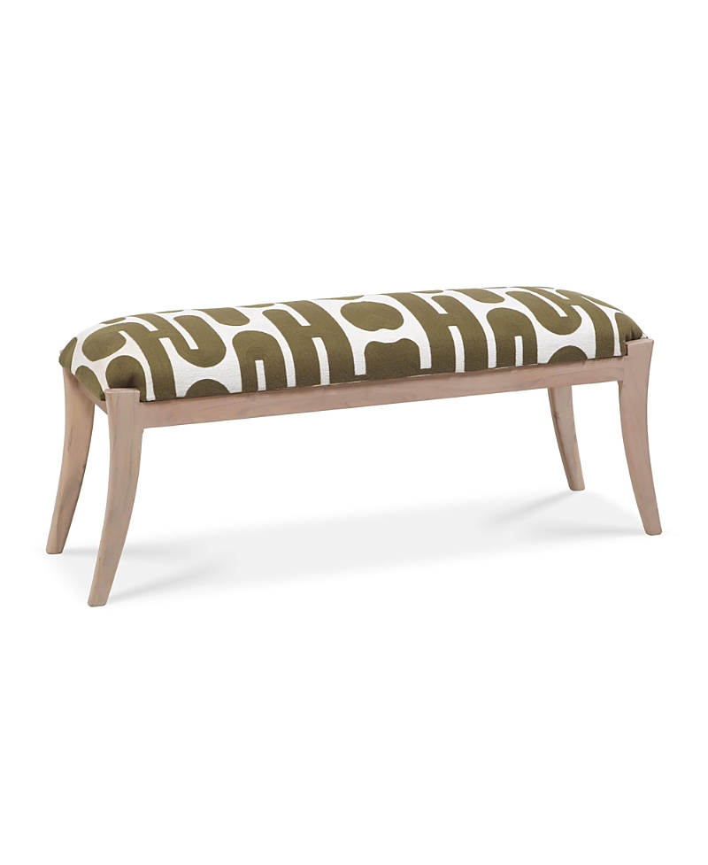 Tov Furniture Arielle Embroidered Bench In Brown