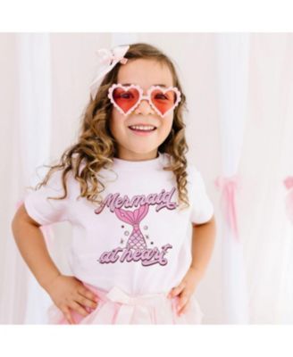 Girls' Mermaid At Heart Short Sleeve T-Shirt - Baby, Little Kid, Big Kid