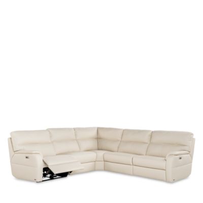 Grazia 5-Piece Power Reclining Leather Sectional