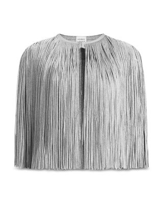 Metallic Fringe Cape