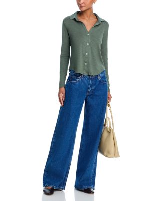 Button Front Knit Top