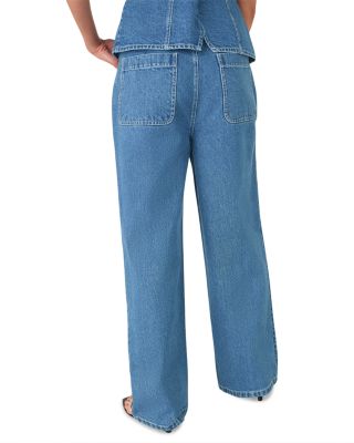 Relaxed Straight Leg Jeans in Denim