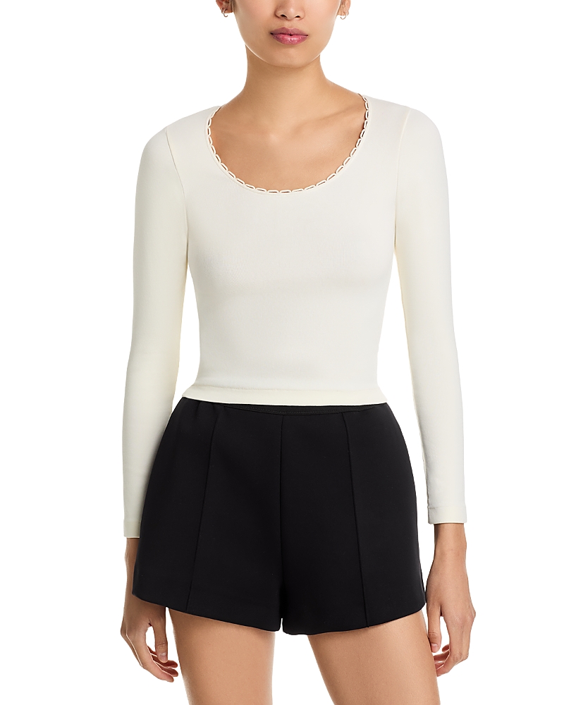 Re/Done Scoop Neck Long Sleeve Tee