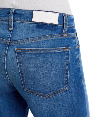 Mid Rise Wide Leg Ankle Jeans in Viper Blue