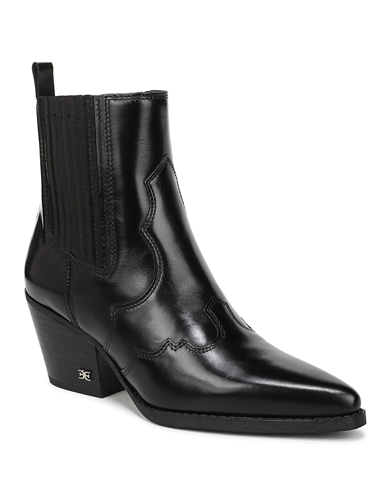 Sam Edelman Women's West Leather Booties In Black