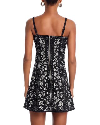 Embroidery Stud Mini Dress - Exclusive