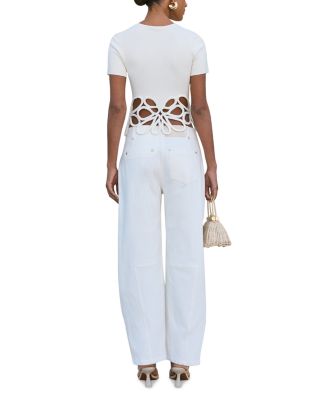 Eres Cut Out Floral Top