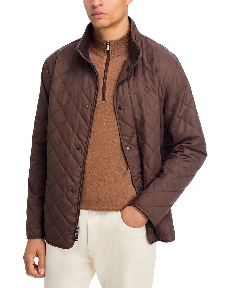 Peter Millar Suffolk Coat In Brown