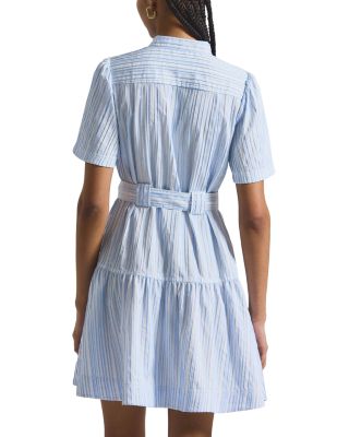 Clynton Pintuck Striped Dress