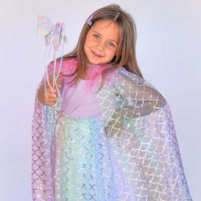 Girls' Rainbow Mermaid Cape - Little Kid, Big Kid