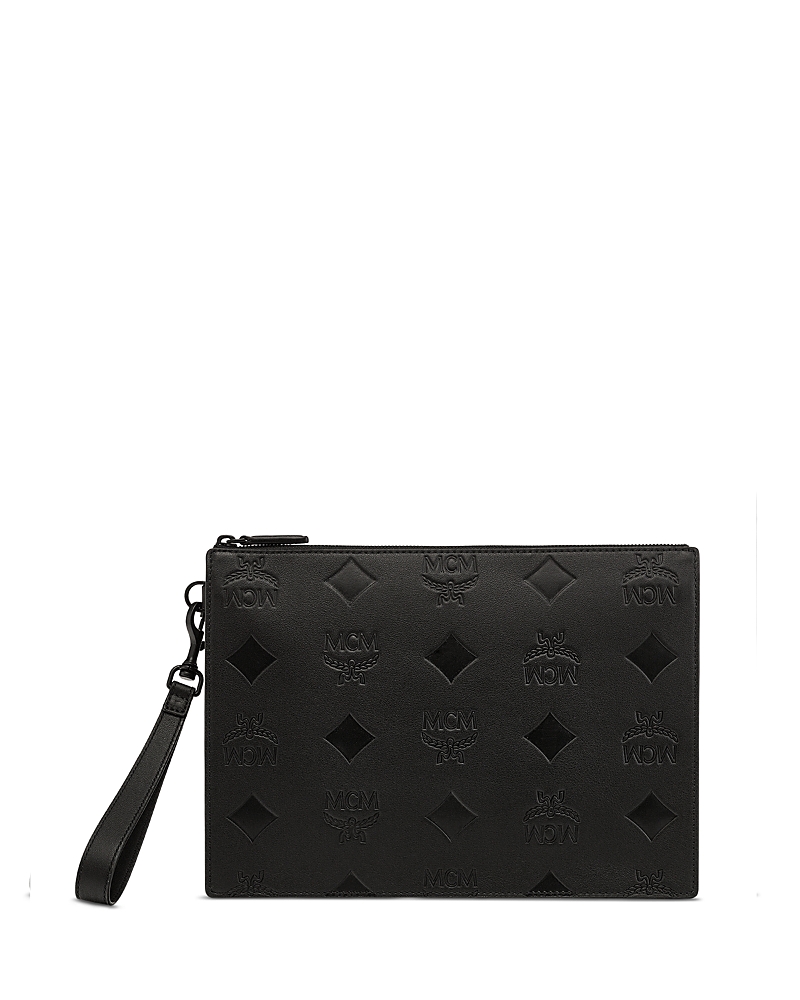 Mcm Aren Medium Leather Pouch