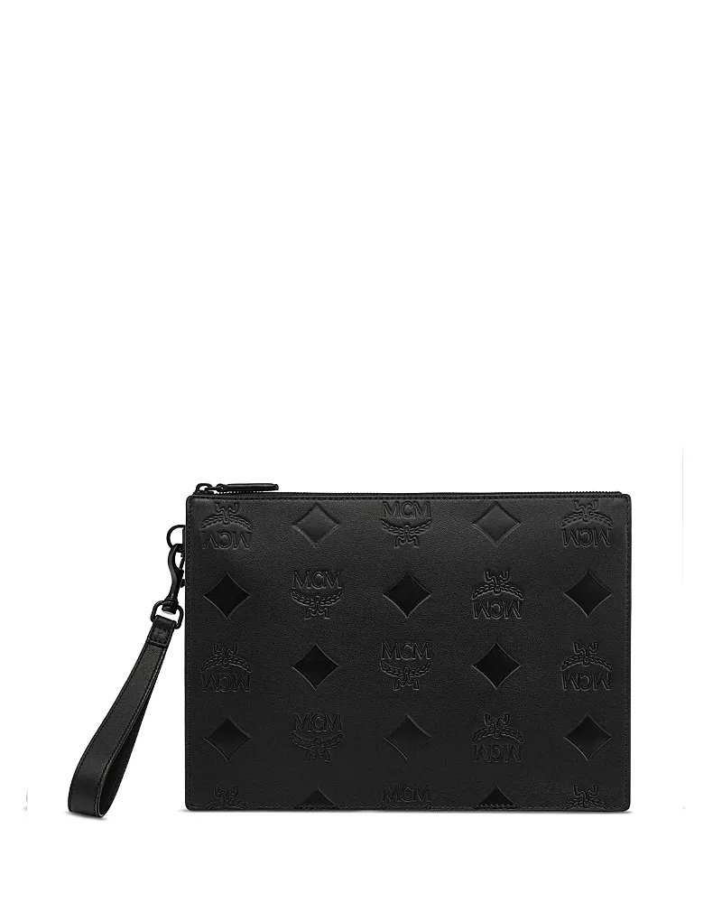 Mcm Aren Medium Leather Pouch