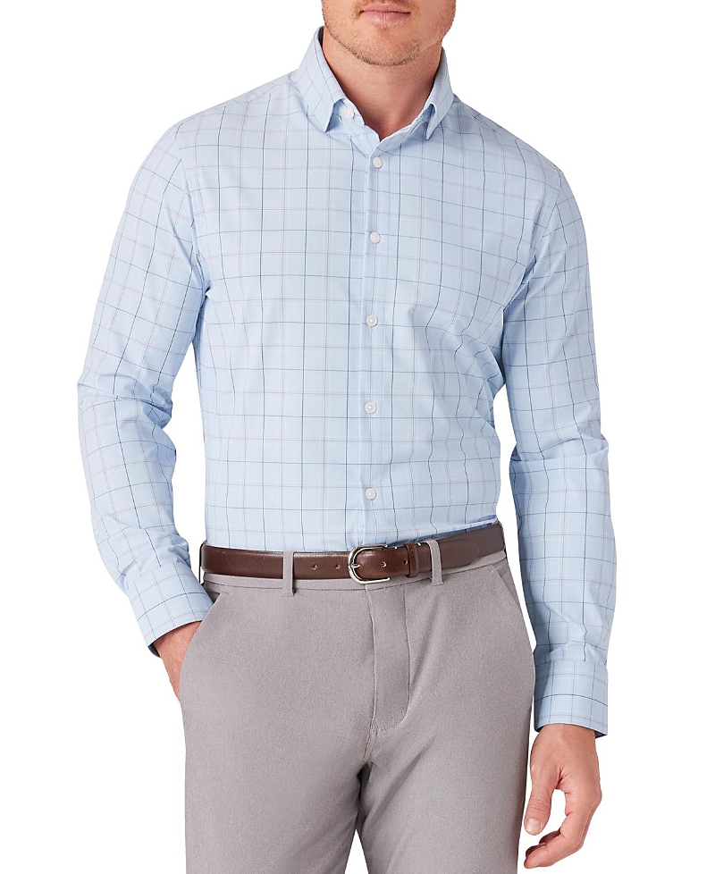 Mizzen + Main Mizzen+main Leeward Long Sleeve Dress Shirt In Blue