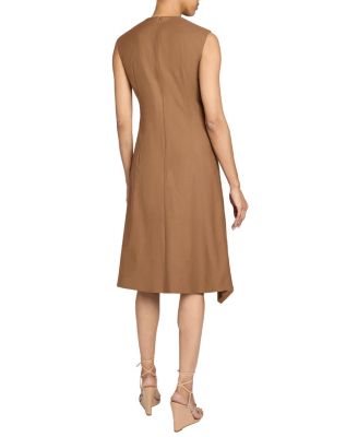 Becca Sleeveless Asymmetric Sheath Dress in Stretch Cotton