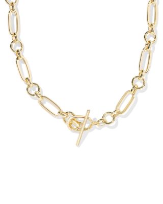 Sylvia Metal Link Chain Necklace, 17.5"
