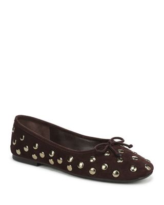 Women's Alie Stud Leather Ballet Flats