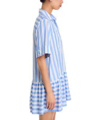 Striped Flounce Hem Mini Dress