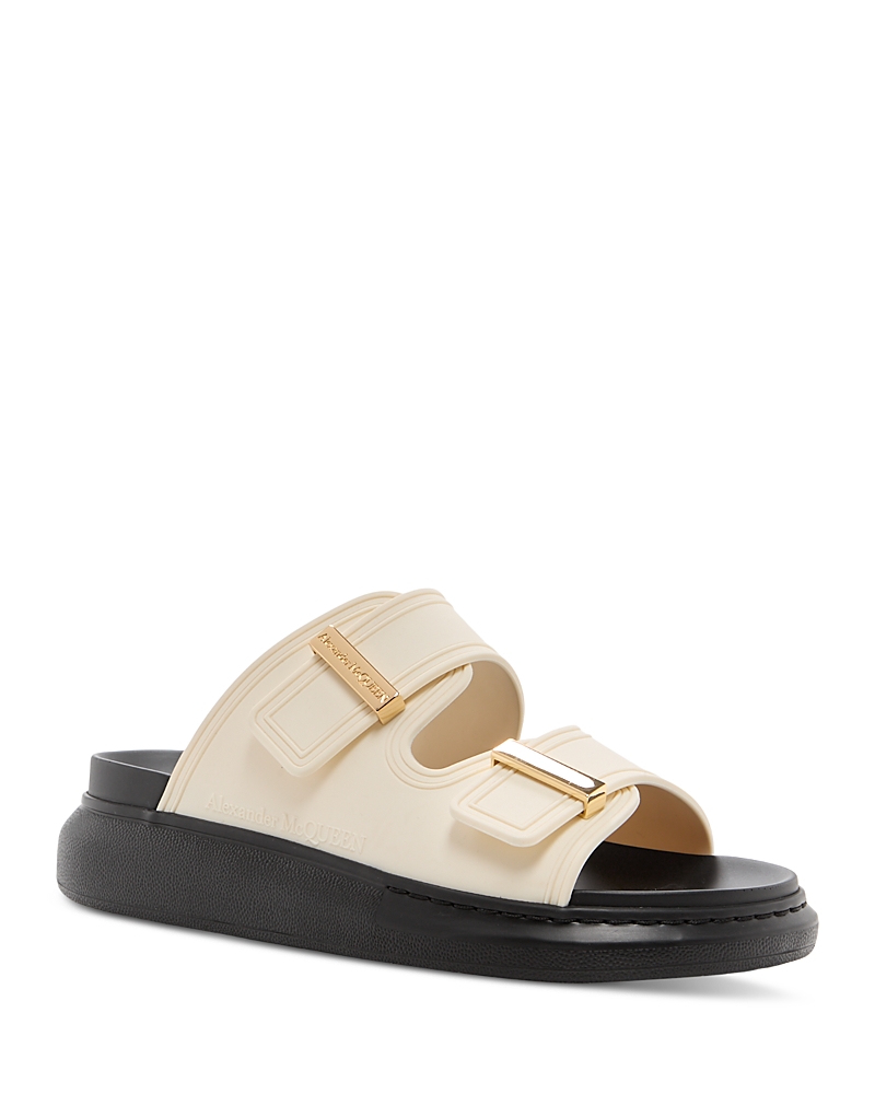 McQueen Women's Leather Slide Sandals