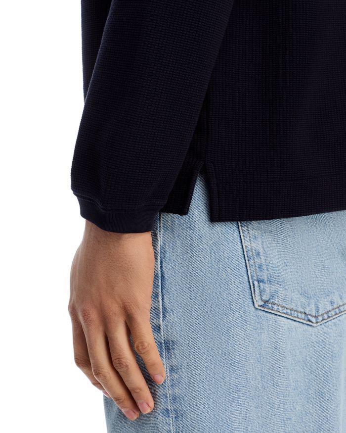 Cotton Waffle Textured Long Sleeve Tee