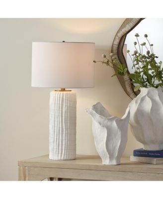 Trunk Polyresin Table Lamp with Linen Shade