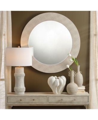 Rail Polyresin Table Lamp with Linen Shade