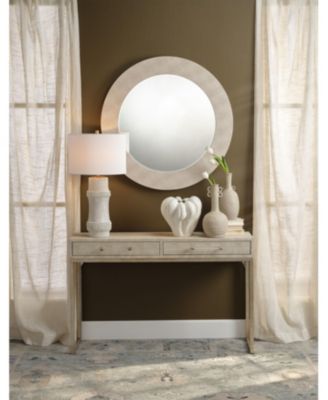 Rail Polyresin Table Lamp with Linen Shade