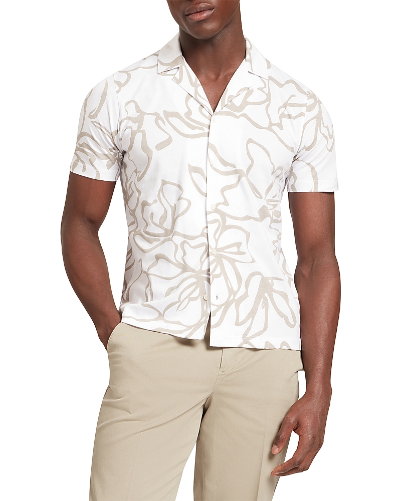 Ted Baker Claub Printed Jersey Button Down Shirt