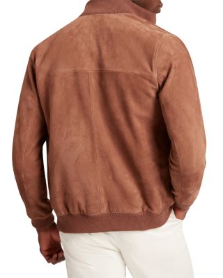 Peveril Suede Funnel Neck Bomber Jacket