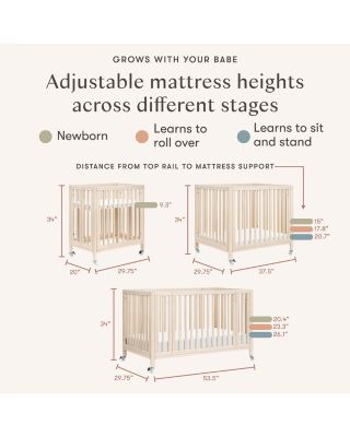 Rolli 9 in 1 Convertible All Stages&reg; Crib with Bassinet & Toddler Bed Conversion Kits