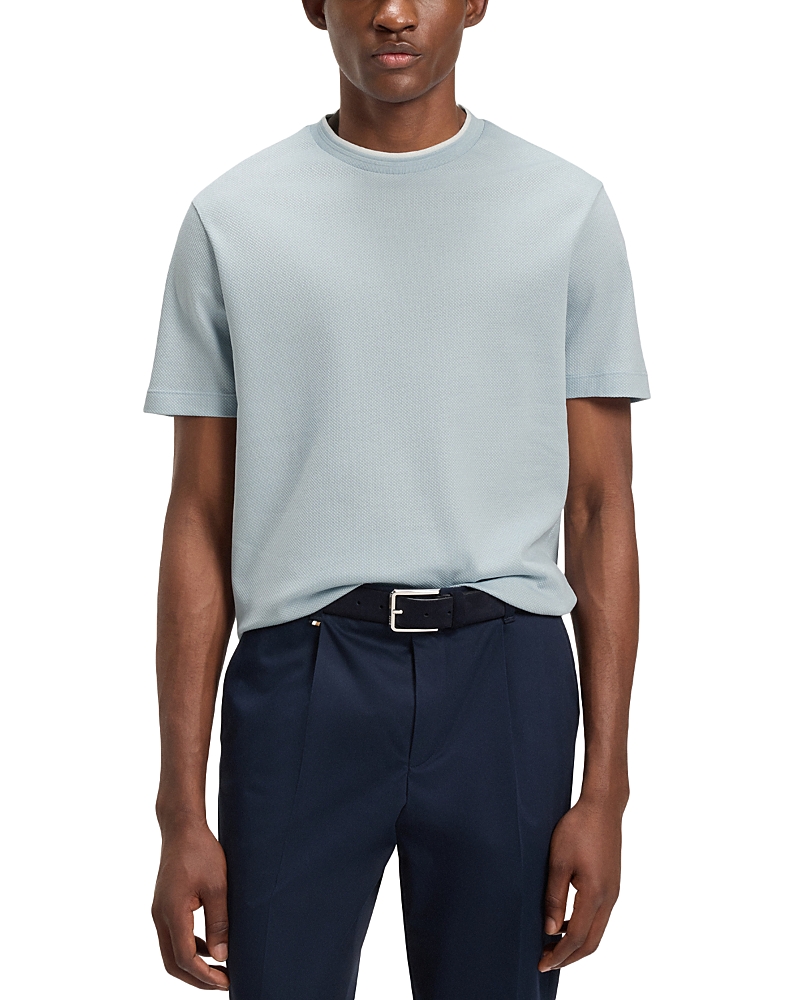 Hugo Boss Tchup Mens Crew Neck Small Logo T-shirt In Metallic