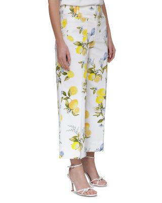 High Rise Patch Pockets Crop Pants