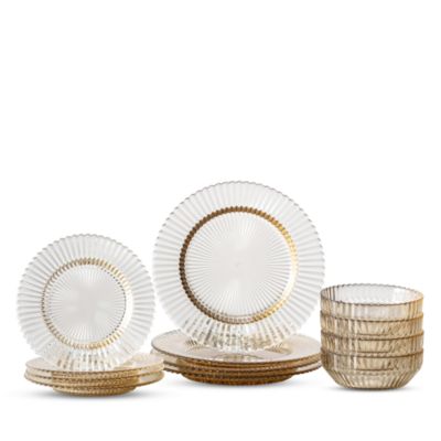 Archie Ginger Gold 12 Piece Dinnerware Set